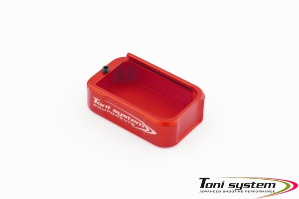 Tanfoglio Alu Magazinbodenplatte für Large Frame | +2 Schuss - Rot - Ubitzu