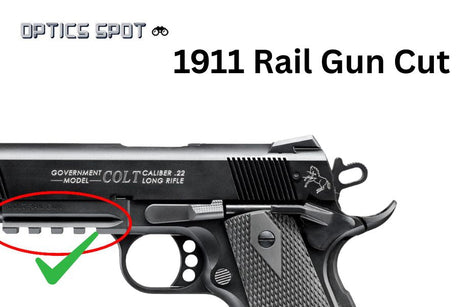 1911 [Rail Gun Cut] red dot mount | Trijicon RMR footprint - Ubitzu