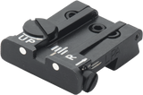 Browning Hi-Power [Sport Vigilante Mark III Practical HP40] verstellbare Kimme | weiße Punkte - Ubitzu