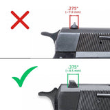 Browning Hi-Power [Vigilante Mark III Practical HP40] verstellbare Visierung | weiße Punkte - Ubitzu