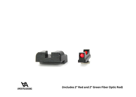 Low sights for Glock Slimline [G42 G43 G43X G48] | fiber optic - Ubitzu