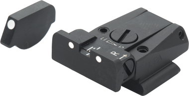 Ruger [P90 P91 P93 P94 P95 P97] verstellbare Visierung | weiße Punkte - Ubitzu