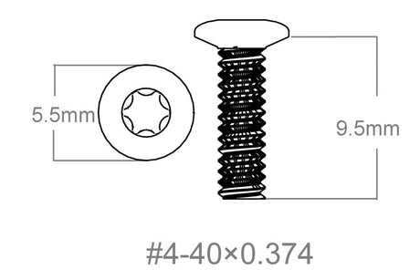 Schraubensatz 3 Stk. | 4-40x0.374’’ [T10] - Ubitzu