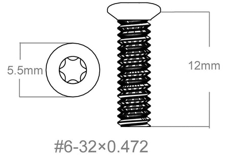 Schraubensatz 3 Stk. | 6-32x0.472’’ [T10] - Ubitzu