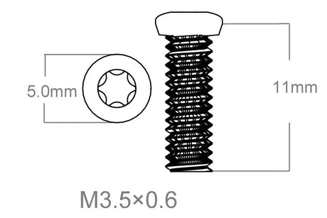 Schraubensatz 3 Stk. | M3.5x0.6 [T10] - Ubitzu