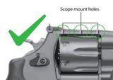 Smith & Wesson Revolver [686 629 19 66 586 & other] verstellbare Visierung [silber; Feder-Korn] | Fiberoptik