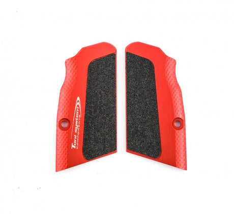 Tanfoglio short grips for Large Frame | High-grip - Red - Ubitzu
