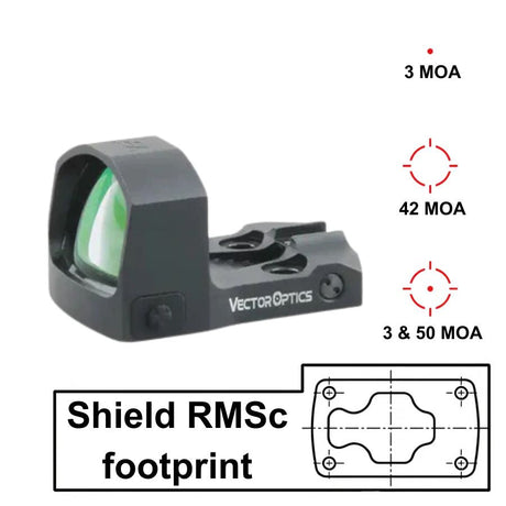 Vector Optics Frenzy-S 1x17x24 MOS Multi Reticle Rotpunktvisier - Ubitzu
